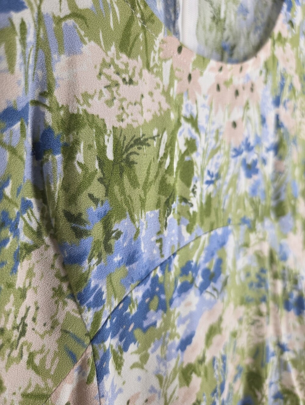 Reformation Georgica Floral Watercolor Fit and Flare Babydoll Mini Dress - Picture 7 of 15